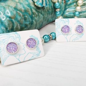 Itty Bitty Lilac Purple Flat Back Studs